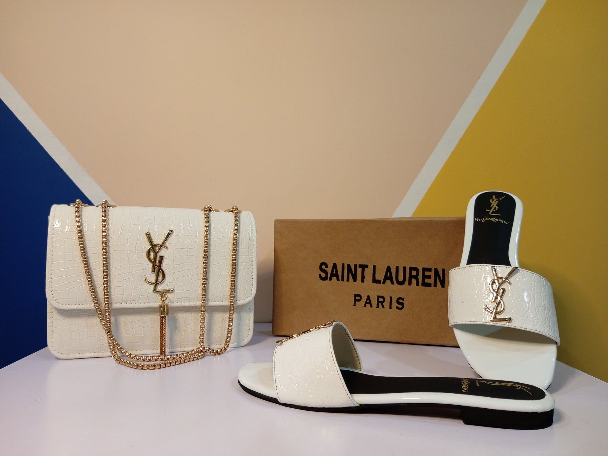 YSL Slipper & bag Set