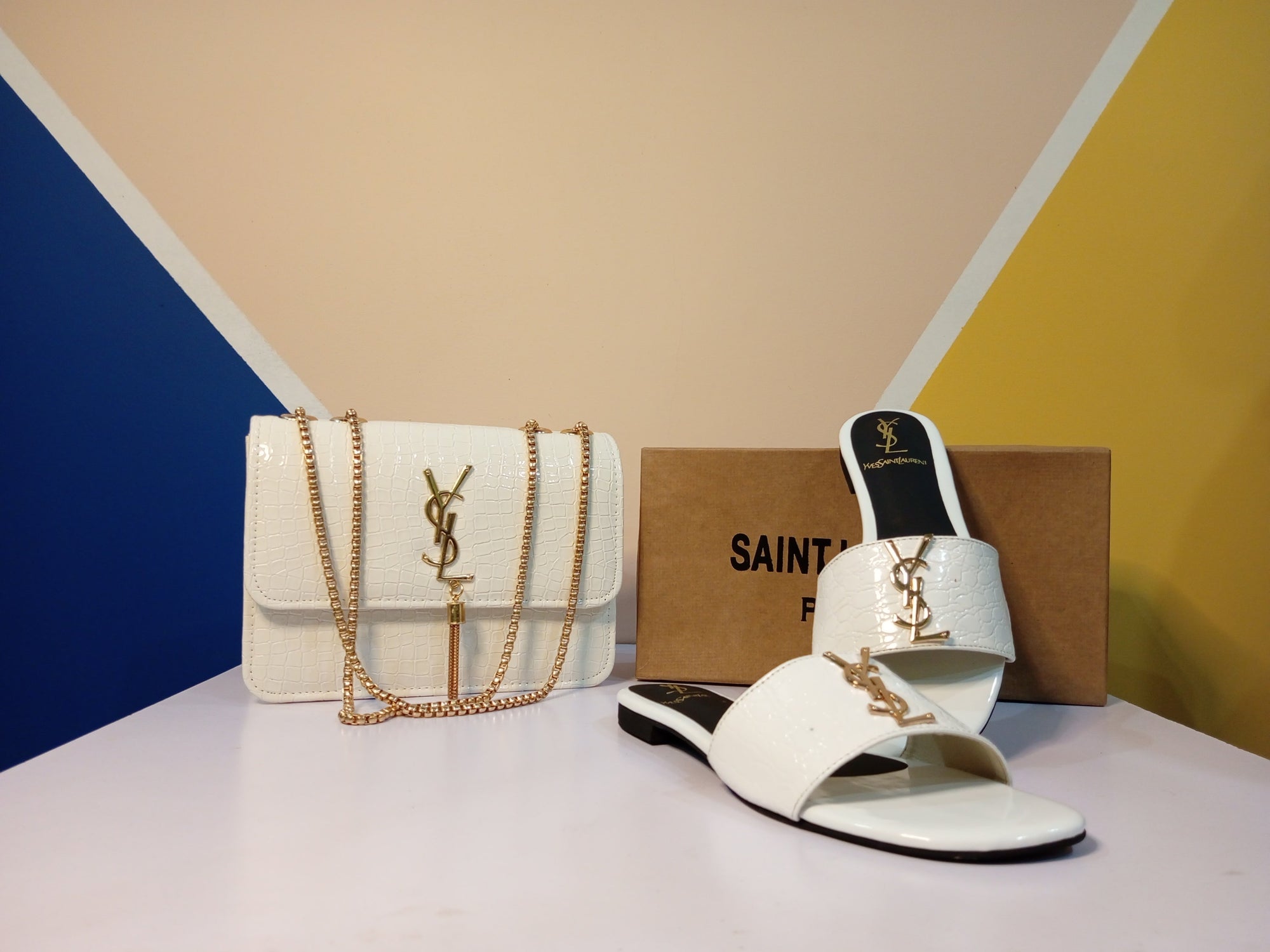 YSL Slipper & bag Set
